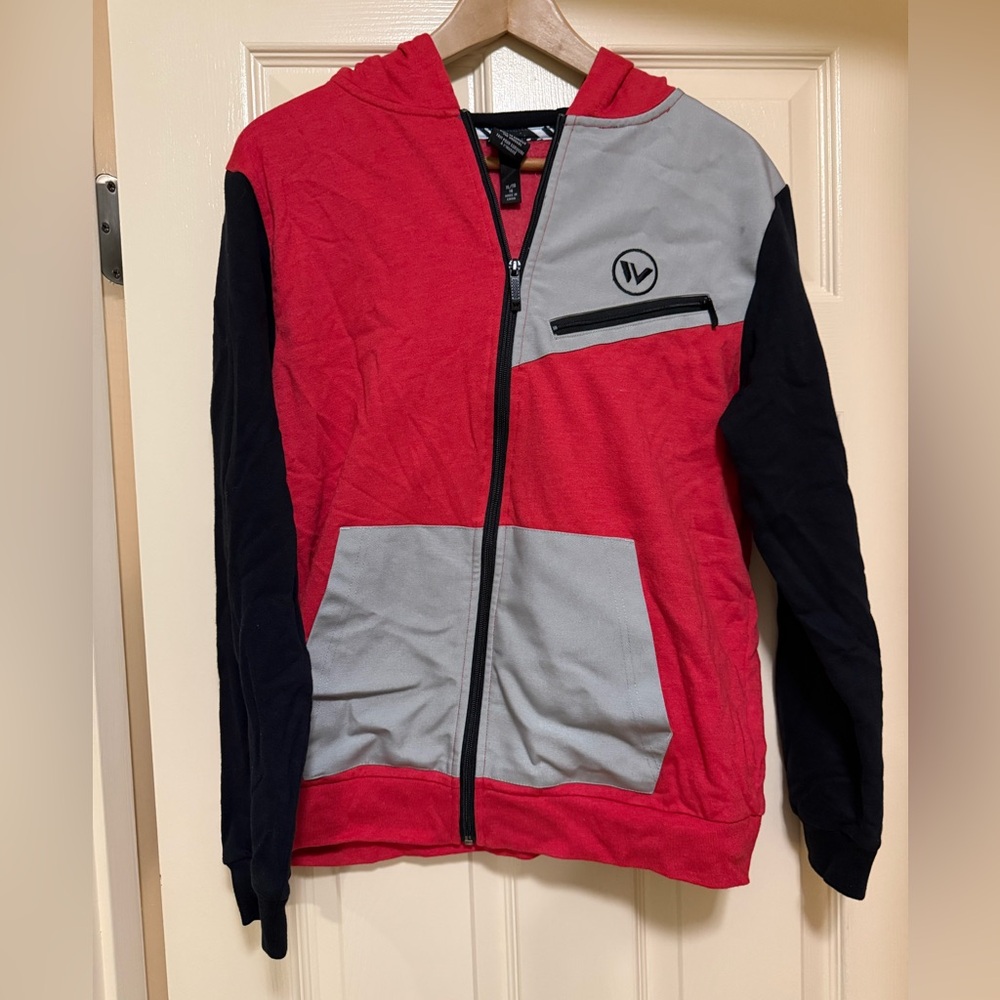 NWOT Shaun White Zip-Up Hoodie in Color-Block Design - Youth Size 16